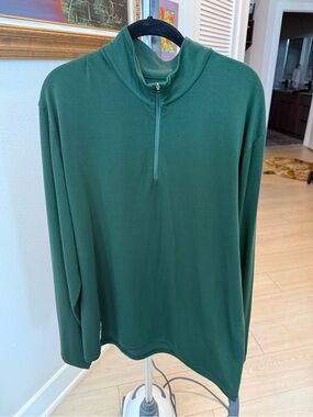 Tracksmith Forest Green Session Quarter-Zip Pullover